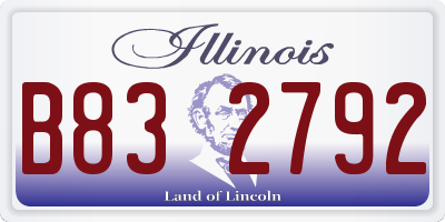 IL license plate B832792