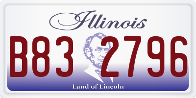 IL license plate B832796