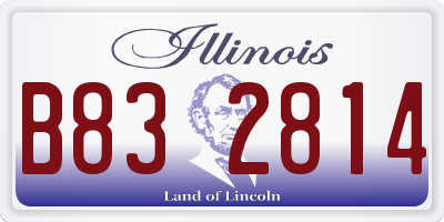 IL license plate B832814