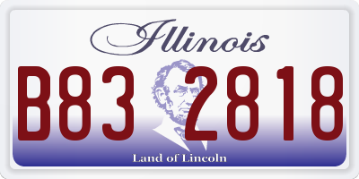 IL license plate B832818