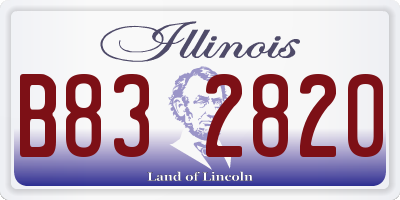 IL license plate B832820