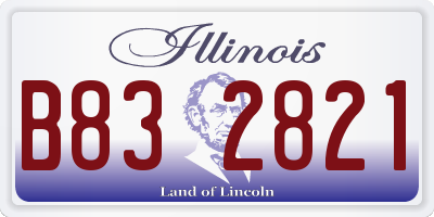 IL license plate B832821
