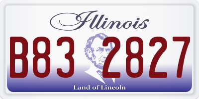 IL license plate B832827