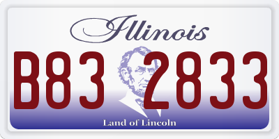 IL license plate B832833