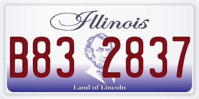 IL license plate B832837