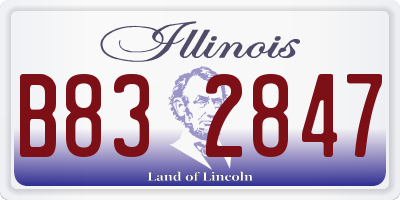 IL license plate B832847