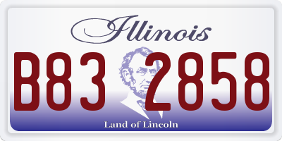 IL license plate B832858