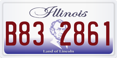 IL license plate B832861