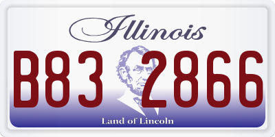 IL license plate B832866