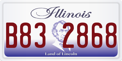 IL license plate B832868