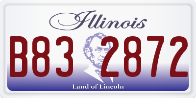 IL license plate B832872