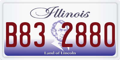 IL license plate B832880
