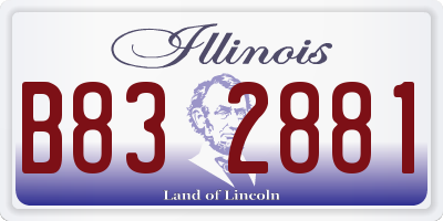 IL license plate B832881