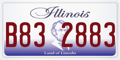 IL license plate B832883