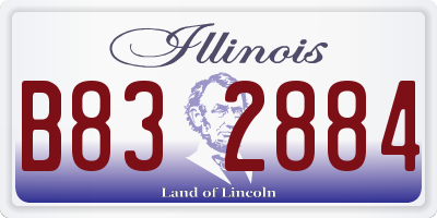 IL license plate B832884