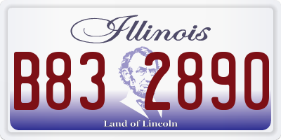IL license plate B832890