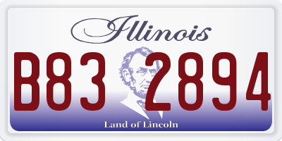 IL license plate B832894