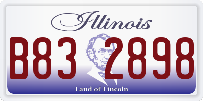 IL license plate B832898