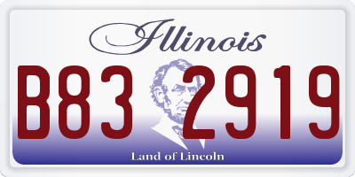 IL license plate B832919