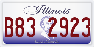 IL license plate B832923