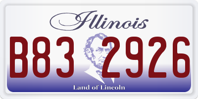 IL license plate B832926