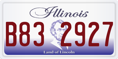 IL license plate B832927