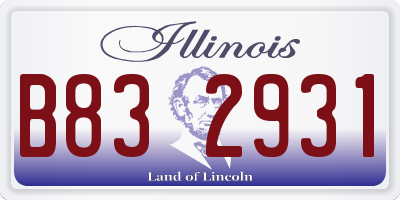 IL license plate B832931