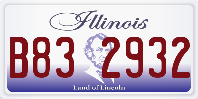 IL license plate B832932