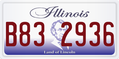 IL license plate B832936
