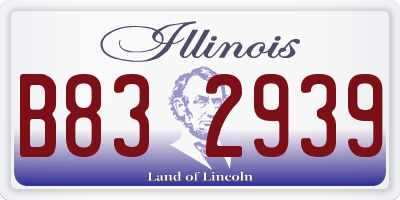 IL license plate B832939