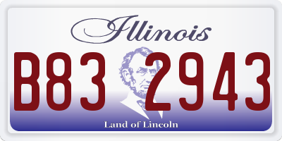 IL license plate B832943