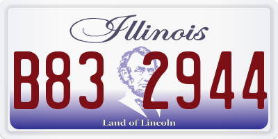 IL license plate B832944