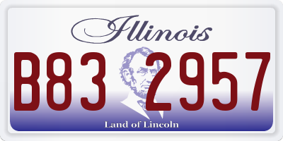 IL license plate B832957