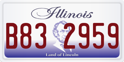 IL license plate B832959