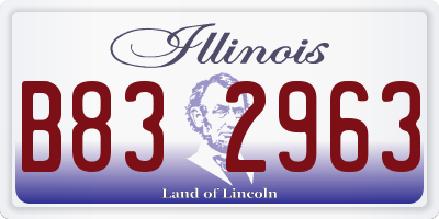 IL license plate B832963