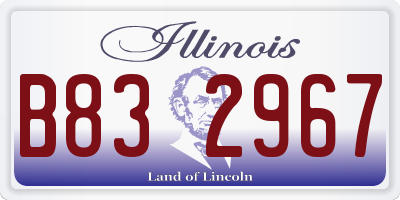 IL license plate B832967