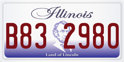 IL license plate B832980