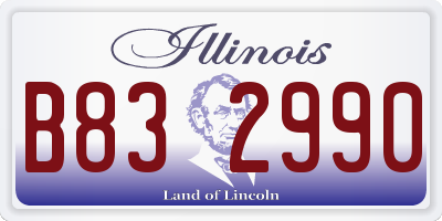IL license plate B832990