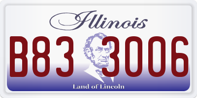 IL license plate B833006