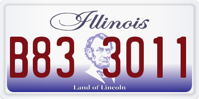 IL license plate B833011