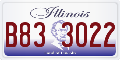 IL license plate B833022