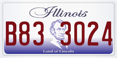IL license plate B833024