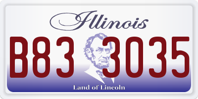 IL license plate B833035