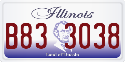 IL license plate B833038