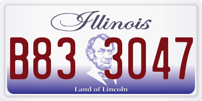 IL license plate B833047
