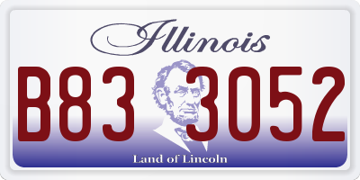 IL license plate B833052