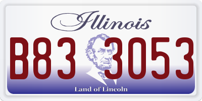 IL license plate B833053