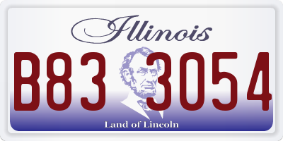 IL license plate B833054