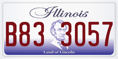 IL license plate B833057