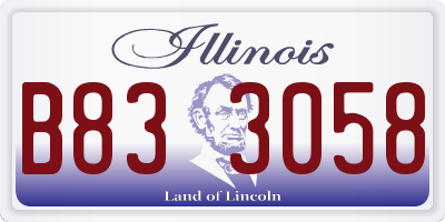IL license plate B833058
